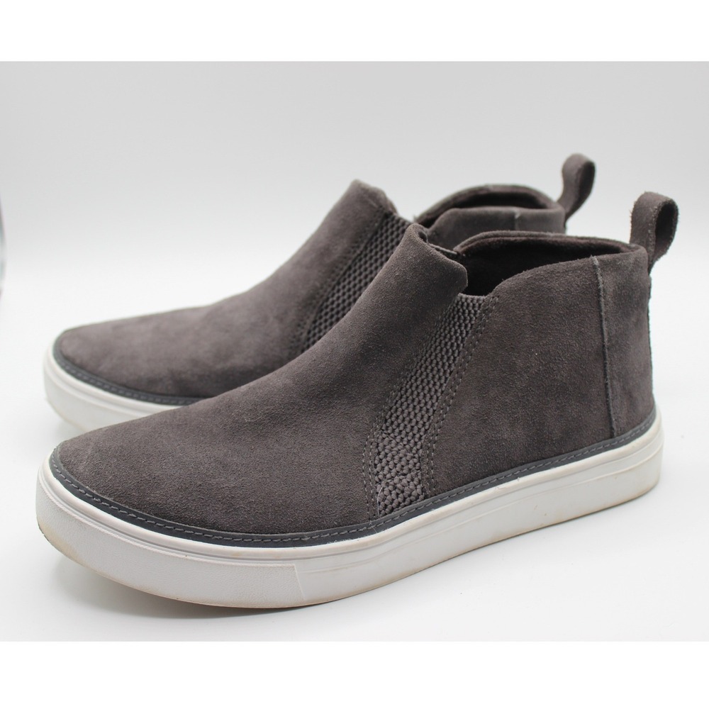 TOMS Paxton Charcoal Grey Suede Slip On Mid Top Sneakers Womens‎ 7.5 10017452